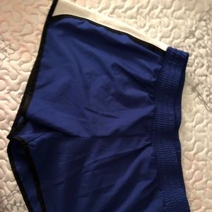 Blue and black running shorts lined worn twice
